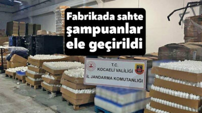 Kocaeli'nin Dilovası ilçesinde bir fabrikada yapılan aramada ünlü markalara