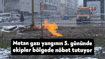Kocaeli'nin Kartepe ilçesinde zemin etüdü sondaj çalışması sırasında çıkan metan