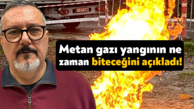 Kocaeli'nin Kartepe ilçesinde 3 gündür yanmaya devam eden metan gazıyla