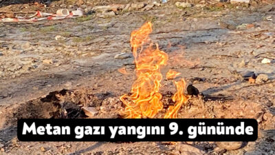 Kocaeli'nin Kartepe ilçesinde zemin etüdü sondaj çalışması sırasında çıkan metan