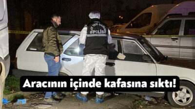 Kocaeli'nin İzmit ilçesinde bir şahıs, park halindeki otomobilde silahla başından