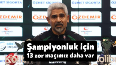 Kocaelispor Teknik Direktörü İsmet Taşdemir, Çorum FK maçın ardından, "Şampiyonluk