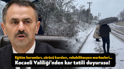 Kar yağışının etkisini artırarak sürdürecek olması ve buzlanma tehlikesi nedeniyle,