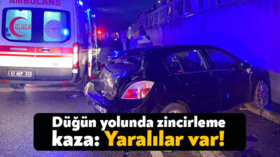Kocaeli'de düğüne giden ailenin zincirleme kazaya karıştı, 2'si çocuk 6