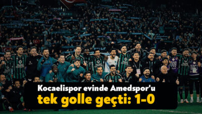 Trendyol 1. Lig 23. Hafta mücadelesinde Kocaelispor sahasında Amedspor’u 1-0