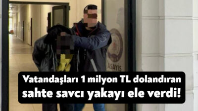 Kocaeli'de vatandaşları 1 milyon TL dolandıran sahte savcı yakalanarak tutuklandı.
