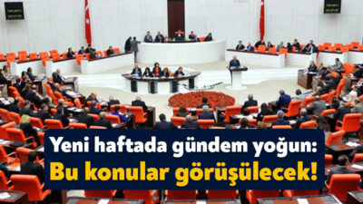 Türkiye Büyük Millet Meclisi yeni haftada yoğun bir çalışma programına