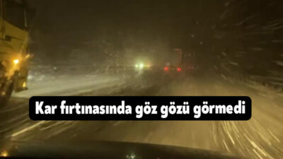 Kocaeli'de etkili olan "Altay kar fırtınası" etkisini arttırırken, sürücüler ilerlemekte