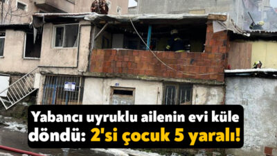 Kocaeli'de Özbek uyruklu 3 ailenin oturduğu gecekondu, sobadan kaynaklı çıkan