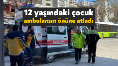 Kocaeli'nin İzmit ilçesinde ambulansın önüne atlayan 12 yaşındaki kız çocuğu