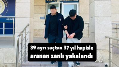 Kocaeli'de polis ekiplerince, 39 ayrı suçtan 37 yıl 2 ay