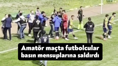 Darıca Gençlerbirliği-Karamürsel karşılaşmasında Karamürsel futbolcuları basın mensuplarına saldırdı.