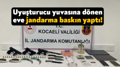 Kocaeli’de jandarma ekipleri, uyuşturucuya yönelik olarak yürüttüğü çalışmalar sonucunda Dilovası’ndaki