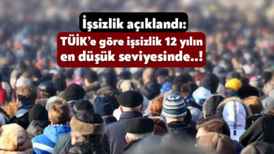 Türkiye İstatistik Kurumu işsizlik rakamlarını açıkladı. Buna göre, işsizlik sayısı