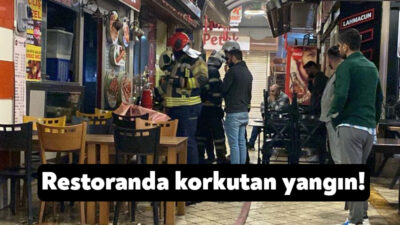 Kocaeli'nin İzmit ilçesinde bir restoranda çıkan yangın, itfaiye ekiplerince büyümeden