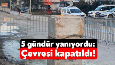 Kocaeli'nin Kartepe ilçesinde sondaj çalışması sırasında açığa çıkan ve 5