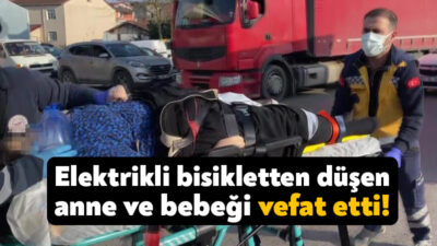 Kocaeli'nin Kartepe ilçesinde elektrikli bisikletten düşerek ağır yaralanan hamile kadın