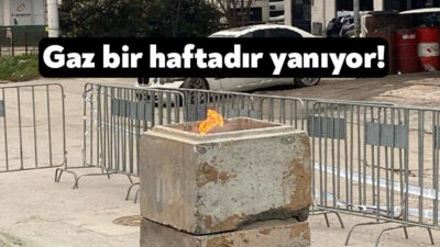 Kocaeli'nin Kartepe ilçesinde sondaj çalışması sırasında açığa çıkan gaz 7