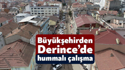 Büyükşehir Belediyesi İSU Genel Müdürlüğü, Derince Denizciler Caddesi’nde sürdürdüğü altyapı
