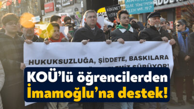Kocaeli Üniversitesi öğrencileri İzmit’teki yürüyüş yolu üzerinde İstanbul Büyükşehir Belediye