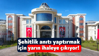 Kocaeli Valiliği, Dilovası’na şehitlik anıtı yaptırmak için yarın ihaleye çıkacak.