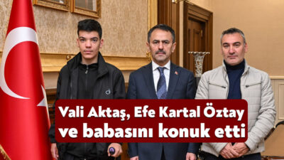Kocaeli Valisi İlhami Aktaş Aktaş, Kocaelispor taraftarı Efe Kartal Öztay