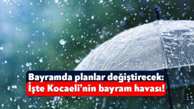 Meteoroloji Genel Müdürlüğü, Ramazan Bayramı boyunca Kocaeli’nin hava tahmin raporunu