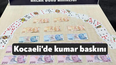 Kocaeli'de kahvehanede kumar oynayan 9 kişiye toplam 83 bin 223