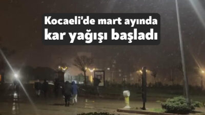 Kocaeli'de akşam saatlerinden itibaren yüksek kesimlerde kar yağışı etkili olurken,