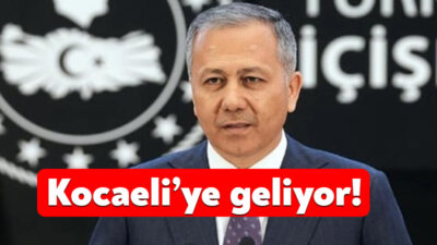 İçişleri Bakanı Ali Yerlikaya, yarın Kocaeli’ye gelecek. Büyükşehir belediyesini ziyaret