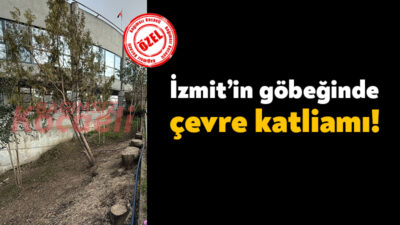 İzmit’te Metropol AVM’nin E-5 kısmında yer alan ağaçlar kesildi. Metropol