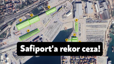 Kocaeli’nin Derince ilçesinde Safiport’a ait liman sahasında 6 adet ruhsatsız