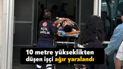 Kocaeli'de gemi imalat fabrikasında 10 metrelik yükseklikten düşen işçi ağır