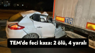 TEM Otoyolu'nun Kocaeli geçişinde meydana gelen ve 4 tır ile
