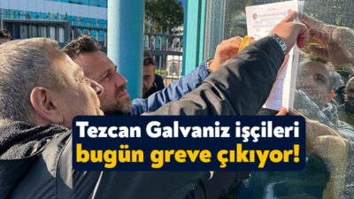 Kocaeli’de sac üretimi yapmakta olan Tezcan Galvaniz’de bir süre önce
