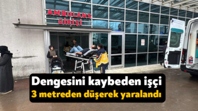 Kocaeli'nin Dilovası ilçesinde tırdan malzeme indiren işçi, dengesini kaybederek 3