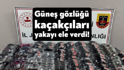 Kocaeli İl Jandarma Komutanlığı ekipleri tarafından Gölcük’te güneş gözlüğü kaçakçılarına