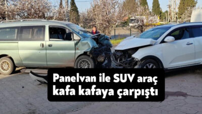 Kocaeli’nin Karamürsel ilçesinde panelvan ile SUV araç, kafa kafaya çarpıştı.