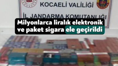 Kocaeli'nin Derince ve Dilovası ilçesinde 2 araçta yapılan aramada piyasa
