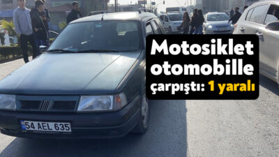 Kocaeli'nin Gebze ilçesinde motosikletin otomobile arkadan çarpması sonucu 1 kişi