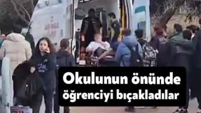 Kocaeli'de okulunun önünde bacağından bıçaklanan öğrenci sağlık ekipleri tarafından hastaneye