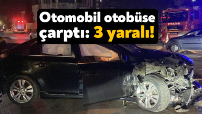Kocaeli'nin Gebze ilçesinde otomobilin özel halk otobüsüne çarpması sonucu meydana
