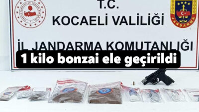 Kocaeli'nin Darıca ilçesinde bir ikamette yapılan operasyonda, 1 kilogram 176