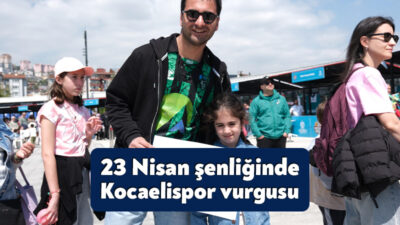 Büyükşehir’in düzenlediği 23 Nisan şenliklerinde şampiyon Kocaelispor, karikatür atölyesinde duvarlara