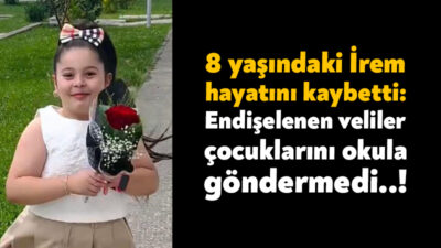 Kocaeli'de 2. sınıf öğrencisi İrem Aslan'ın hayatını kaybetmesi üzerine ölüm