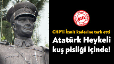 Kocaeli'nin İzmit ilçesinde yer alan tarihi Atatürk Heykeli adeta kaderine