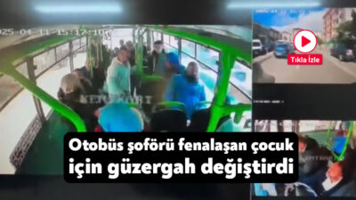 Kocaeli'nin Çayırova ilçesinde özel halk otobüsünde annesiyle yolculuk yapan bir