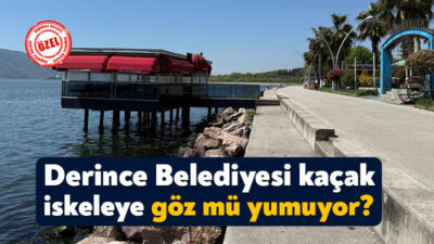 Derince’de Harikalar Sahili olarak bilinen 60 Evler Sahili’ndeki iskelede yer