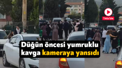 Kocaeli'nin Derince ilçesinde düğün öncesinde kalabalık bir grup arasında yumruklu