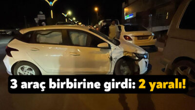 Kocaeli'nin Gebze ilçesinde 3 aracın karıştığı kazada 2 kişi yaralandı.